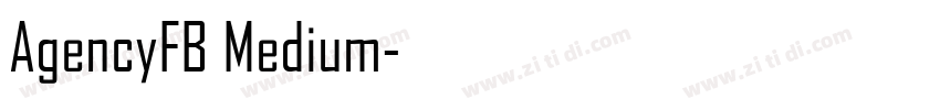 AgencyFB Medium字体转换